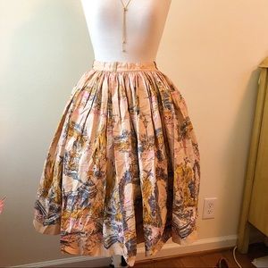 *SALE* 1940s-1950s Novelty Print Skirt